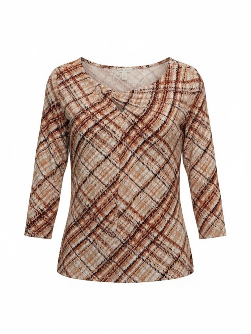 CATO EST 1946 Women's Size Large, Multicolor Top Scoop Neckline, 3/4 Sleeves